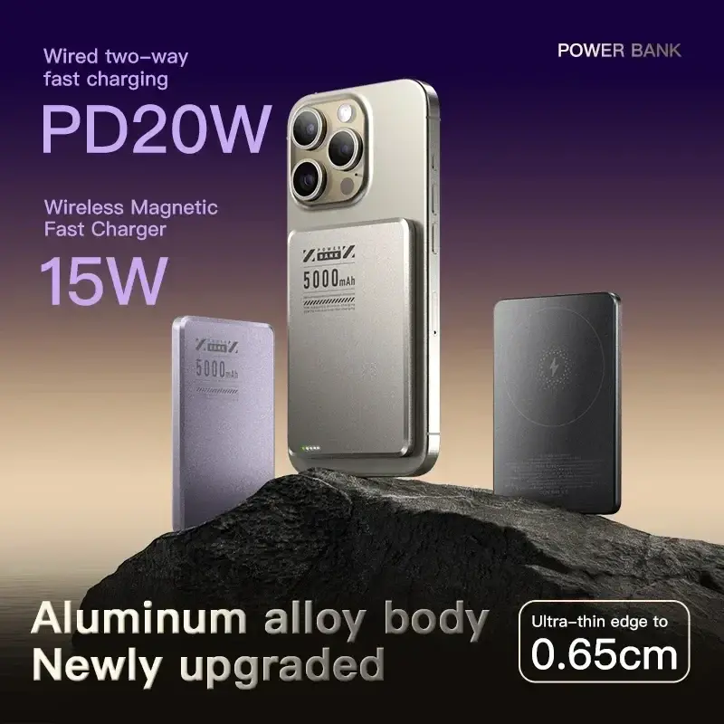 Thumbnail: Lenovo 10000mah Magnetic Power Bank Ultra Slim Qi2 Wireless Power bank Portable 