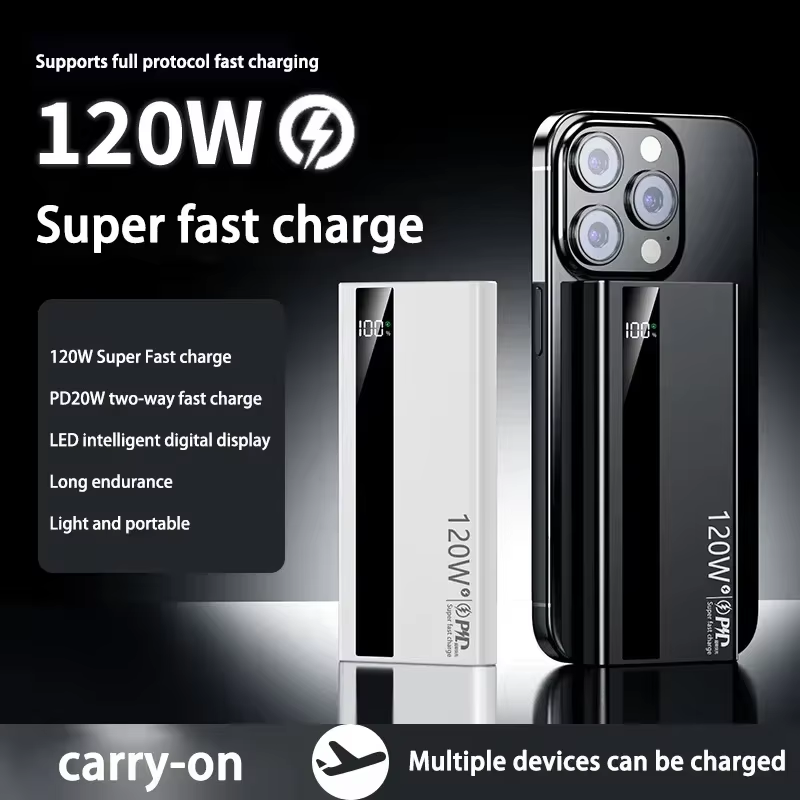 Thumbnail: Lenovo 2026 Large Capacity 50000mAh Powerbank 66W Fast Charging LEDPower Bank Po