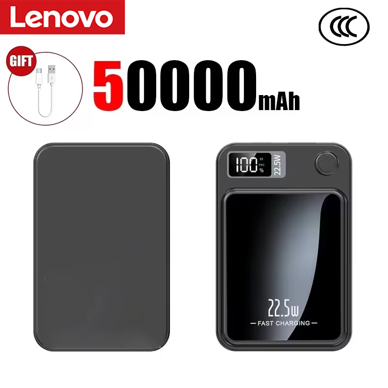 Thumbnail: Lenovo 2026 200000mAh Magnetic Wireless Power Bank Portable Fast Charger For Mag