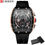 الصورة المصغرة: CURREN Fashion Sports Watches with Large Dial Unique RectangularHollow Design Qu