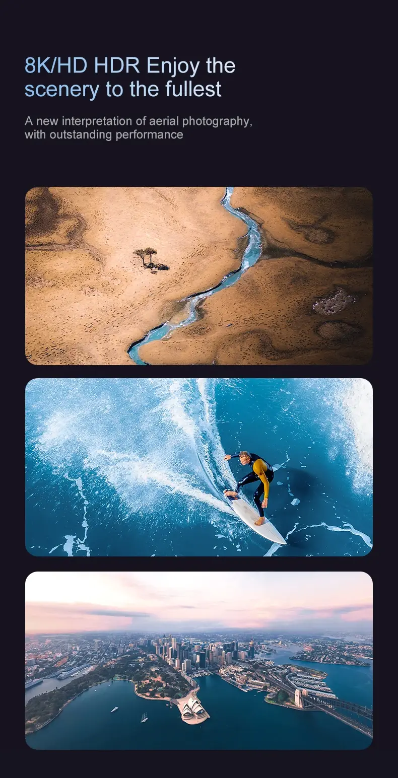 Thumbnail: Xiaomi S2 Max Drone Professional 8K HD Dual Camera Obstacle Avoidance Foldable Q
