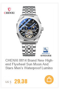 Thumbnail: Forsining 378B High-End Men's Watches Waterproof Steel Gold Clock Automatic Mech