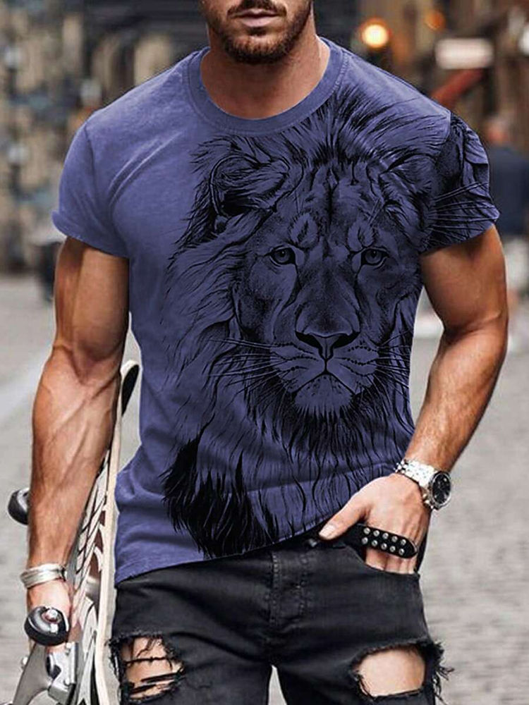 Thumbnail: New Summer Outdoor Casual Men's T-shirt Daily Street Men's Short-sleeved Top Lio
