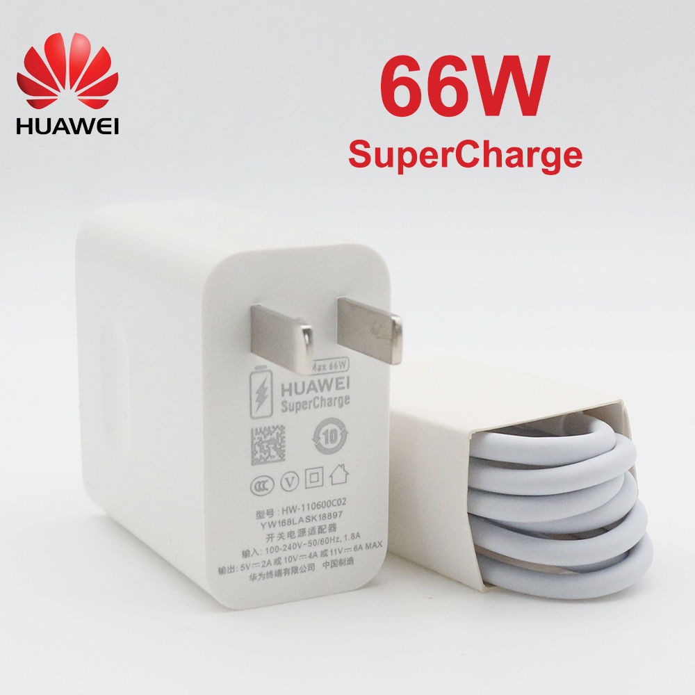 66W EU US SuperCharge Super Fast Charger For Huawei P40 P50 P30 Pro Mate 50 40 3