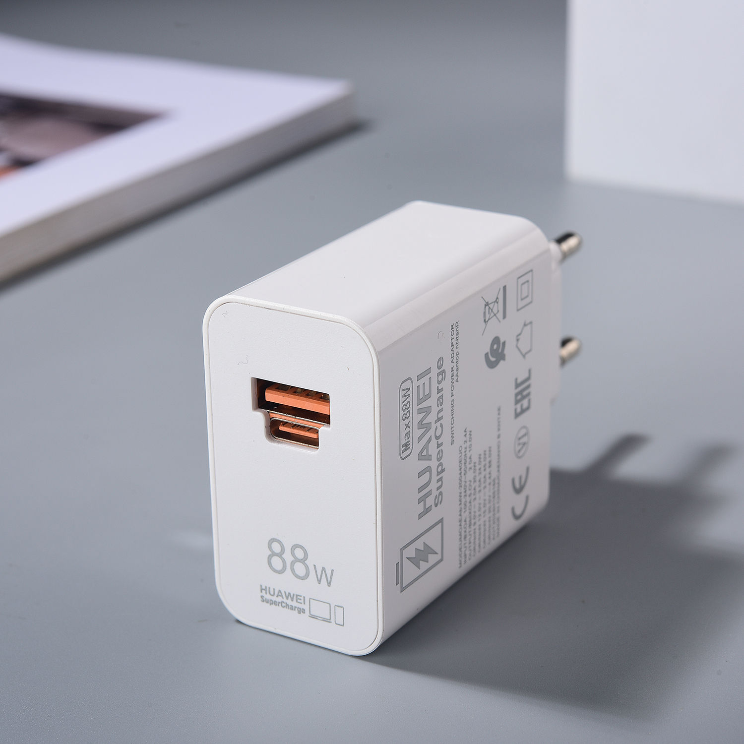 HUAWEI Original 88W Dual Ports Charger EU SuperCharge USB A/C PD Power Adapter 6