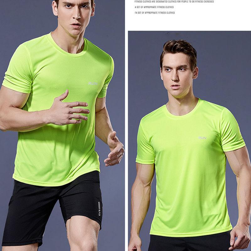 Thumbnail: Running Shirts Soccer Shirts Men's Jersey Sportswear Mens Jogging T-Shirts Quick