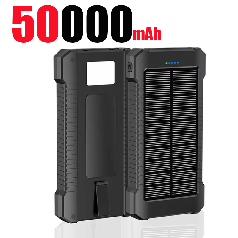 Thumbnail: Lenovo 500000mAh Portable Solar Power Bank Large Capacity Super Fast Charging Ou