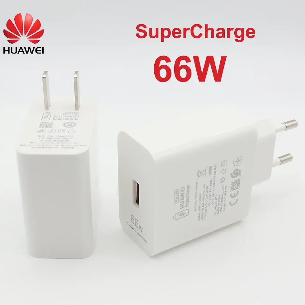 Thumbnail: HUAWEI Original 66W Quick USB Wall Charger Travel Super charge 6A Type C Cable f