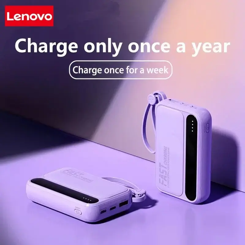 Thumbnail: Lenovo 120W 500000mAh Power Bank Large Capacity 4 In1 Cables Intelligent Digital