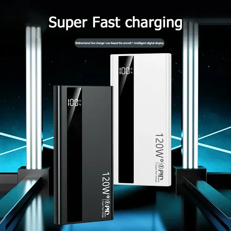 Thumbnail: Lenovo 200000mAh Powerbank 120W Super Fast Charging Portable Battery Charger Ult