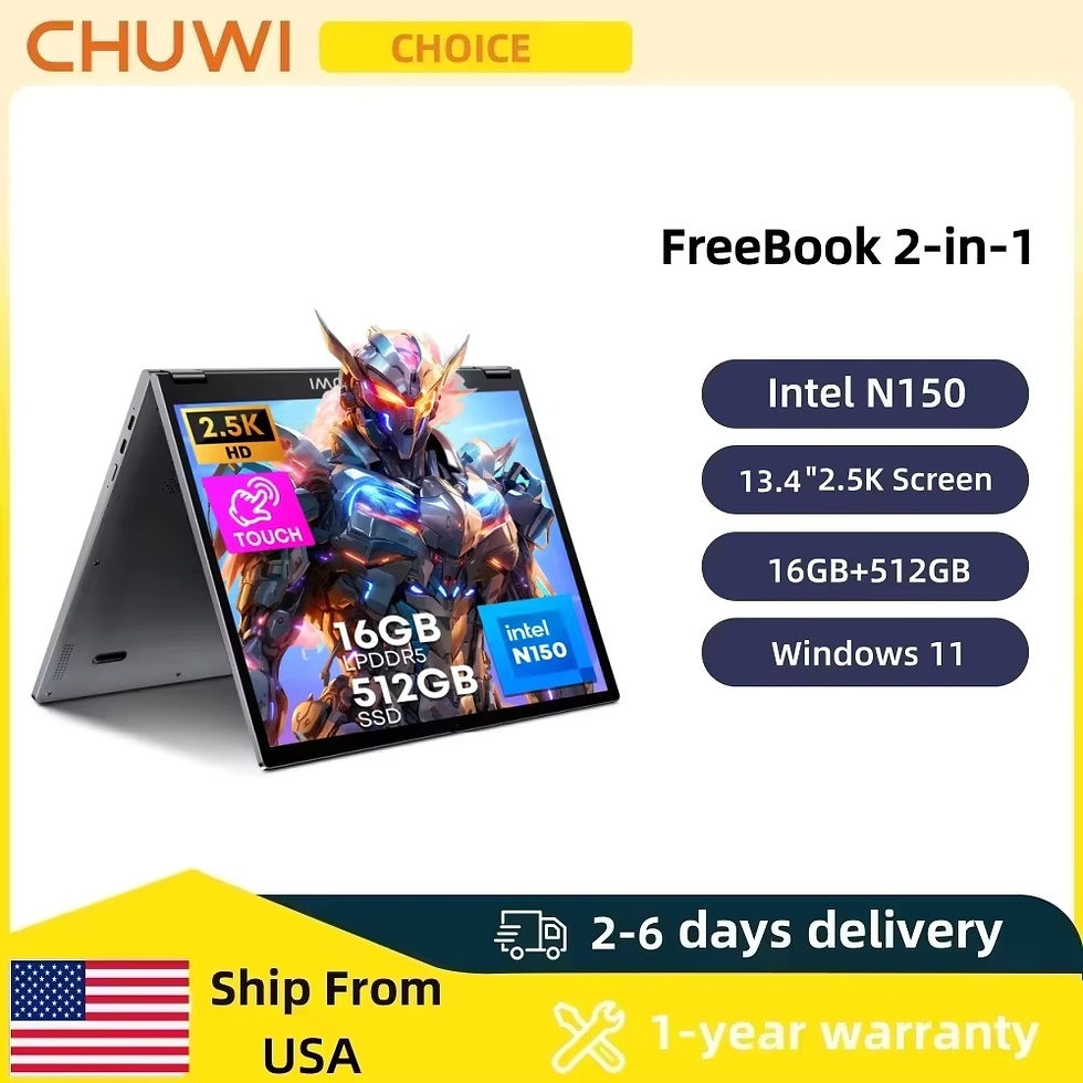 Thumbnail: CHUWI FreeBook 2-in-1 Laptop IntelN150 13.4'' Touch 2.5K Screen 16GB LPDDR5 RAM 