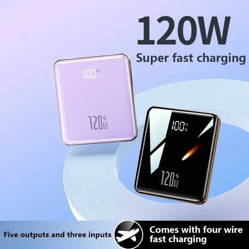 Thumbnail: Lenovo 500000mAh Thin Mini Power Bank Large Capacity Super Fast Charging Externa