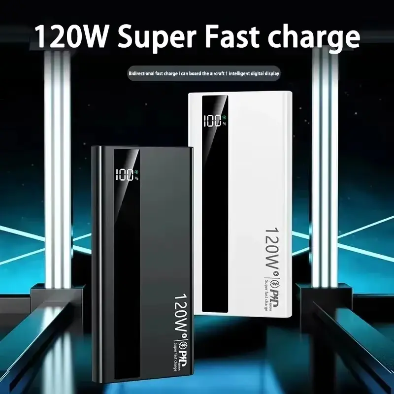 Thumbnail: Lenovo 2026 1000000mAh Large Capacity Power Bank 120W Fast Charging Digital Disp