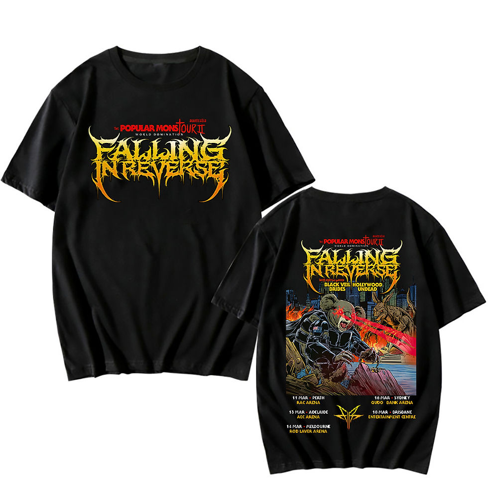 Thumbnail: Falling in Reverse Popular Mons Tour II Tshirt Fashion Men Women Clothing  Metal
