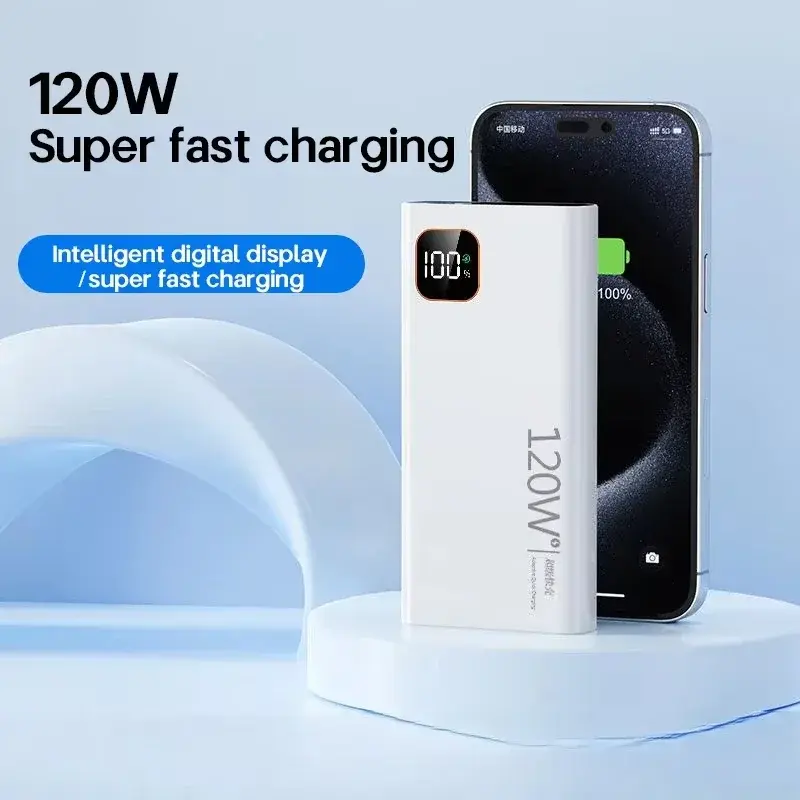 Thumbnail: Lenovo High Capacity 500000mAh Power Bank 120W Super Fast Charging Portable Batt