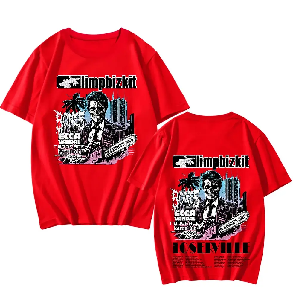 Thumbnail: Limp Bizkit UK and Europe Tour 2025 T-shirt Rap Rock Vintage Cotton Tees New Enj