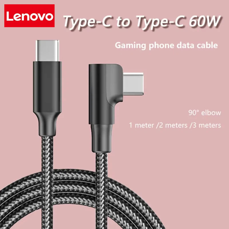 Thumbnail: Lenovo Official 60W Super Fast Charging USB-C Cable Weaving Type-C Date Cable Fa