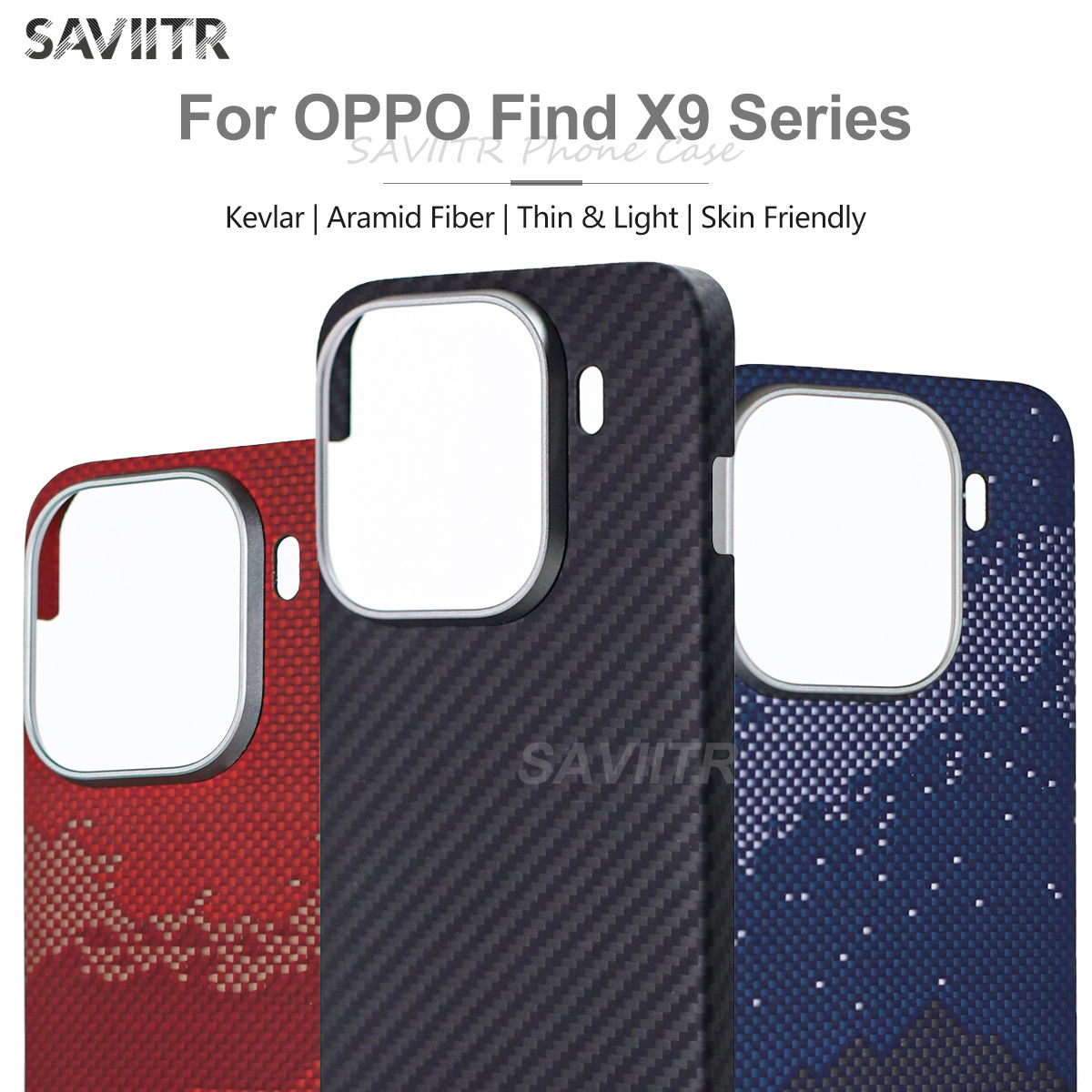 SAVIITR For OPPO Find X9 Pro X9 Case Magsafe Wireless Charging Carbon Fiber Cove