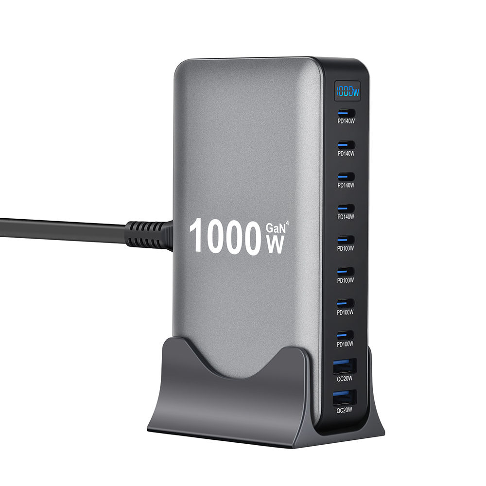 1000W GaN Charger USB C Fast Desktop 10Port USB Type C PD3.1 Charger Fast Chargi