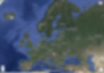 Satellite map of Europe showing Budapest, Hungary, as a central destination for solo travelers over 50.