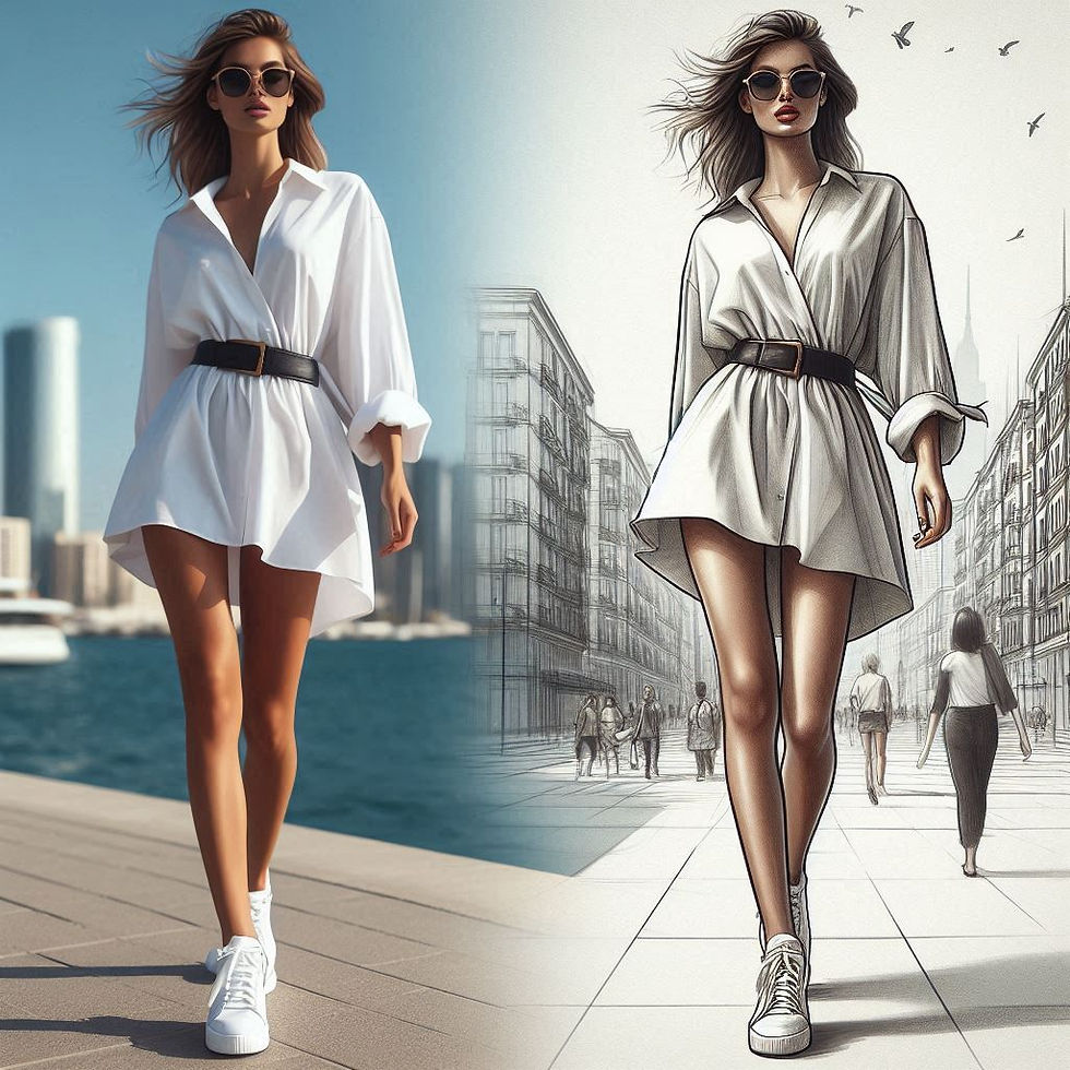 European spring Fashion trend: chemise