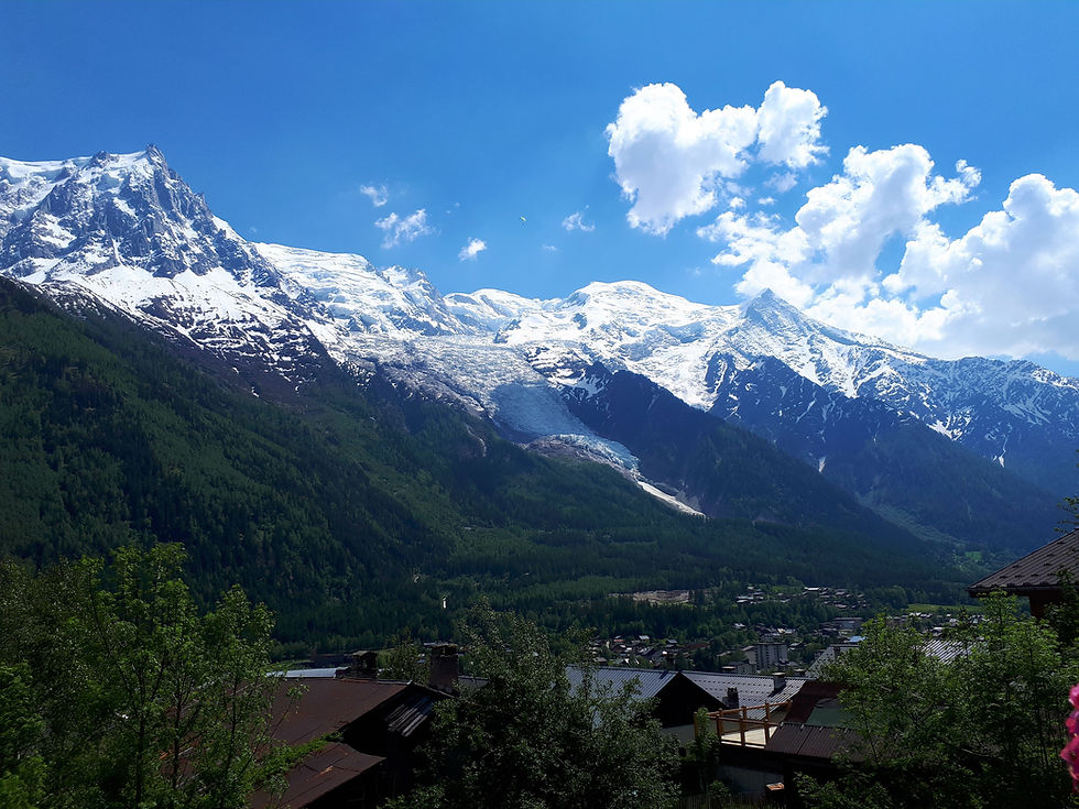 Views of the Alps, snow in Chamonix