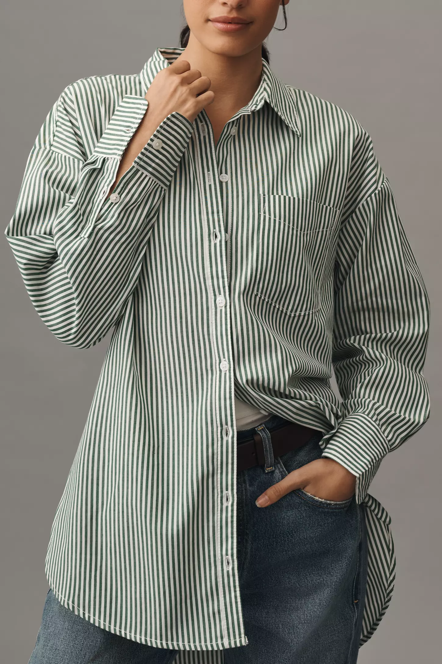 The Bennet Buttondown Shirt by Maeve 0versized shirt