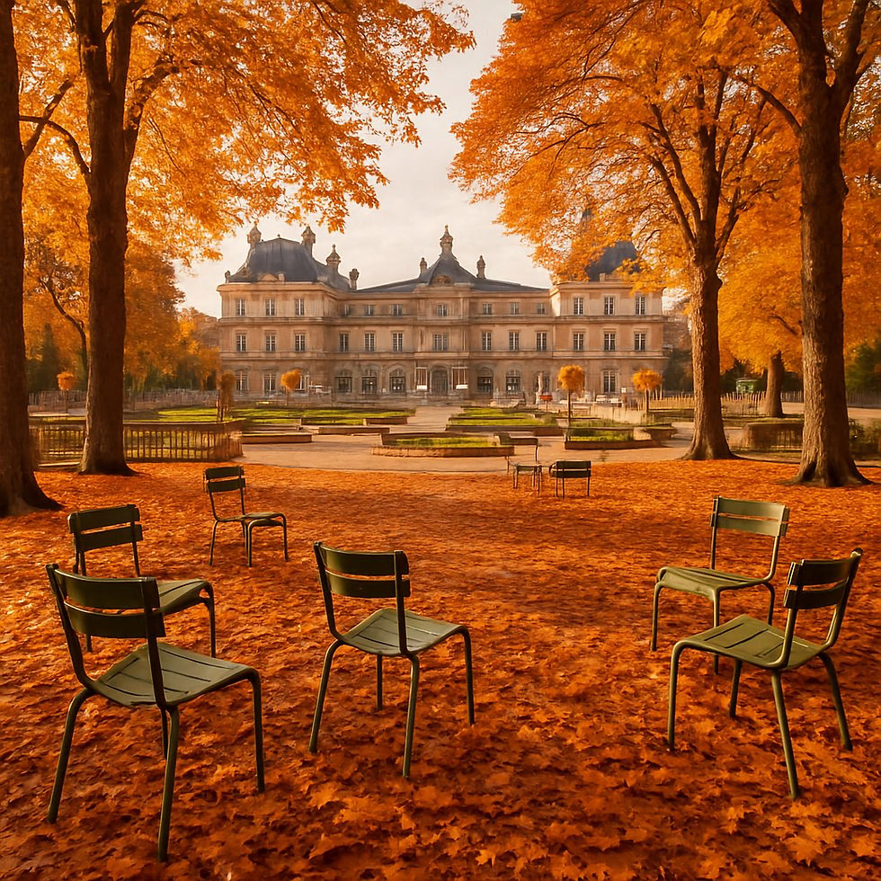 Luxembourg Palace autumn foliage Paris solo travel October