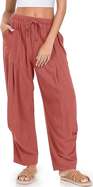 Calça Linho Folgada harém