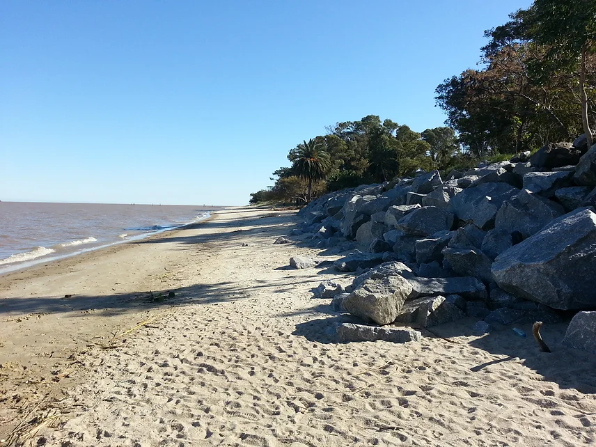 The beach at Colonia del Sacramento