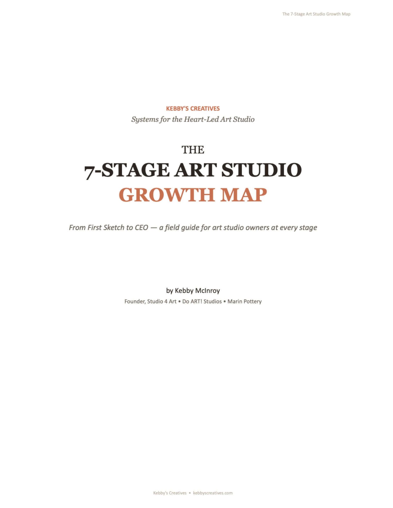 The 7 Stages of Art Studio Growth Map
