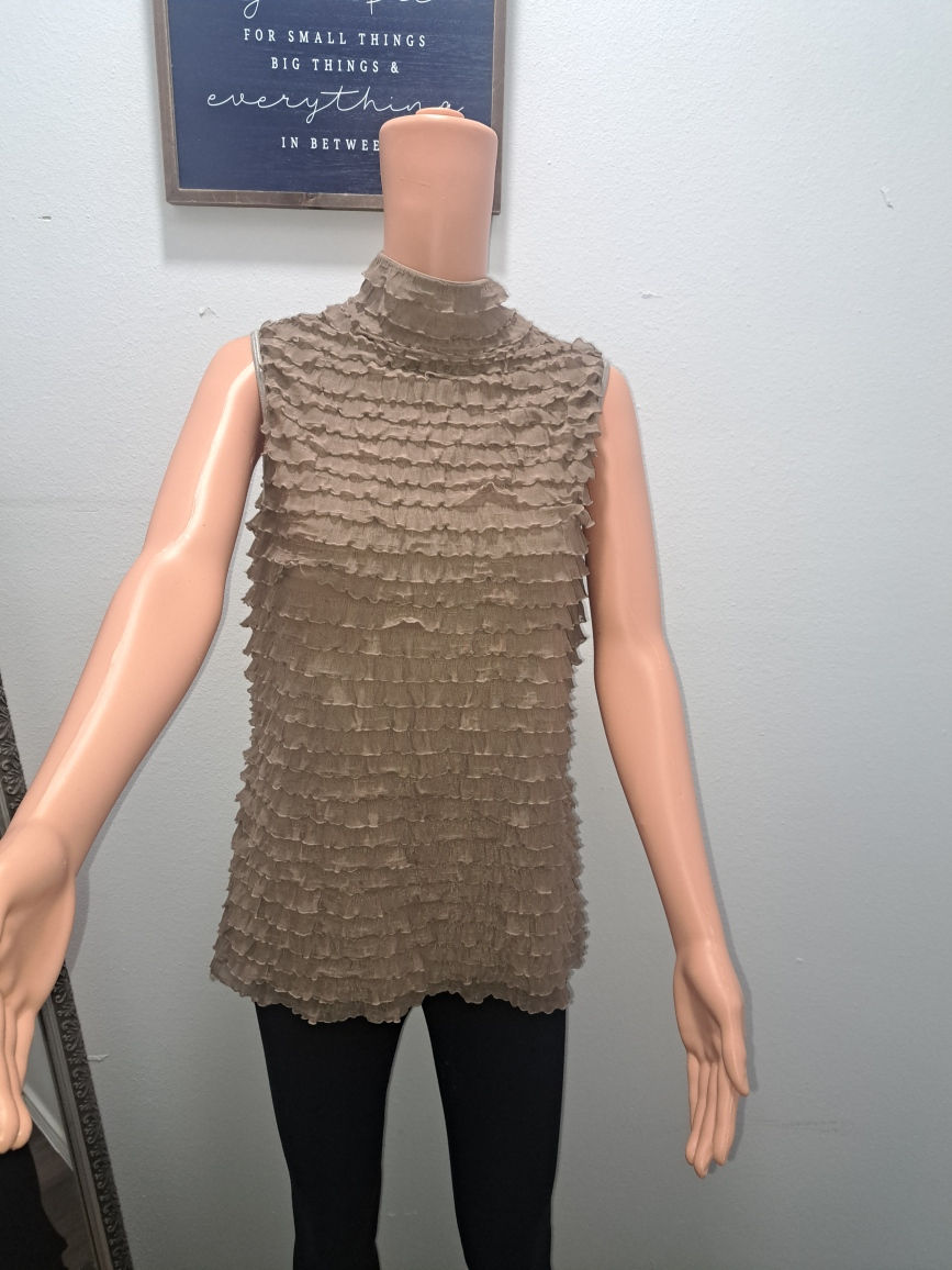 Thumbnail: Ruffled & Tiered Sleeveless Top