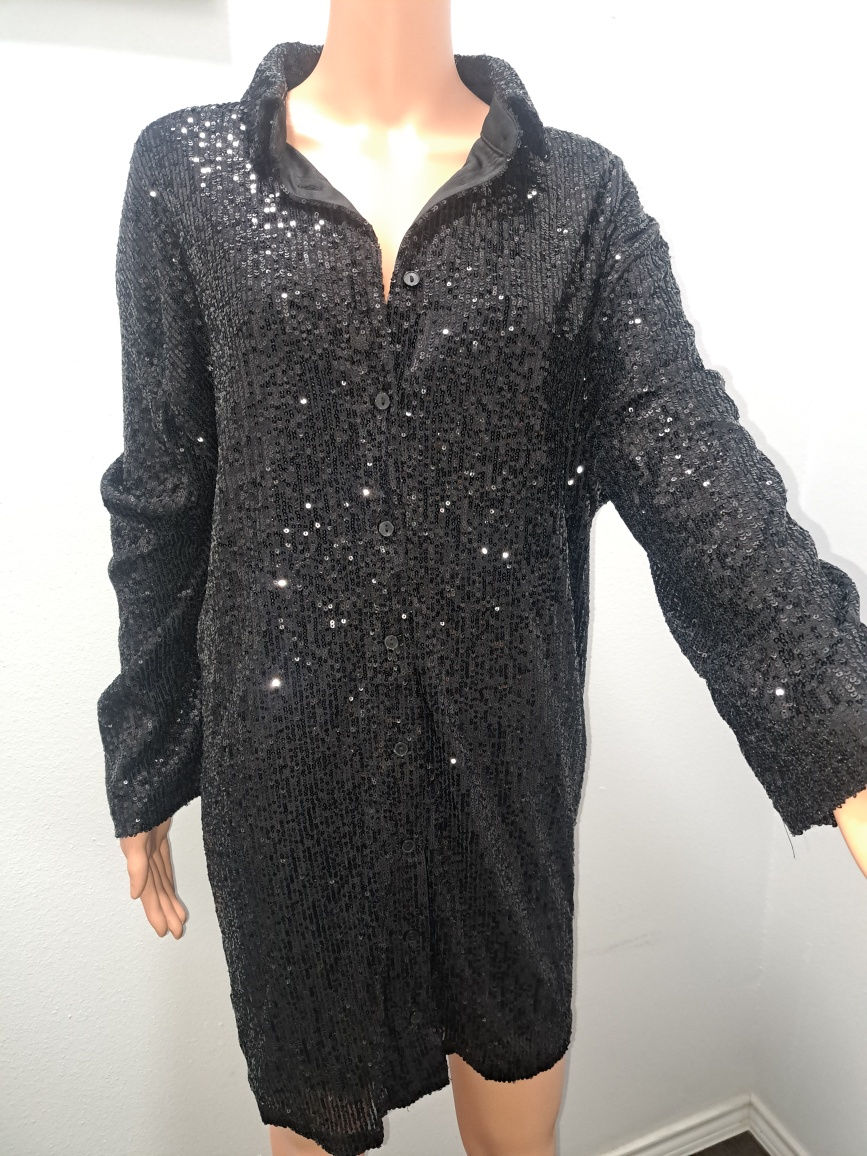 Thumbnail: Sequin Shirt Dress