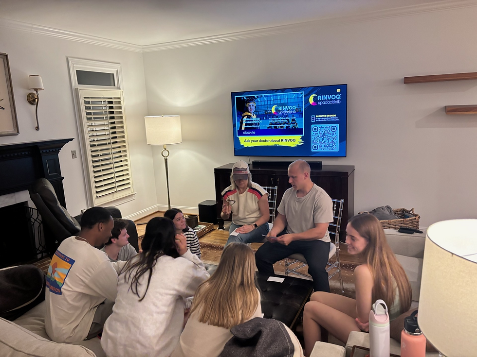 Playing one night werewolf - a truly devious game - at the Krier's!