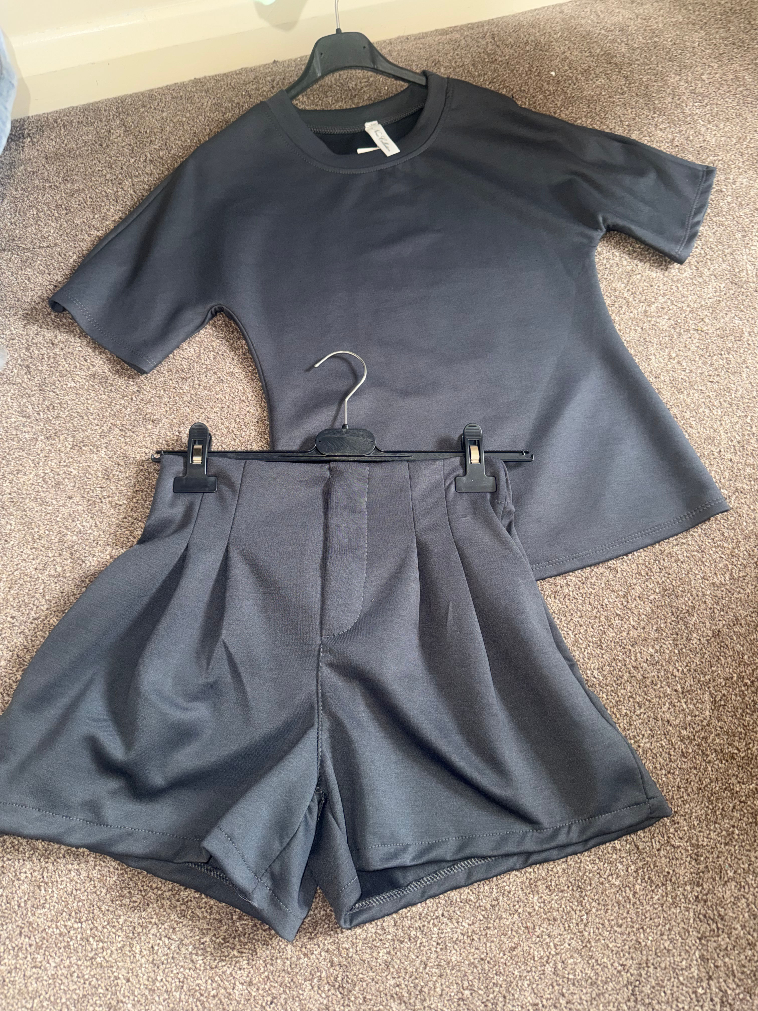 Grey shorts & tshirt set