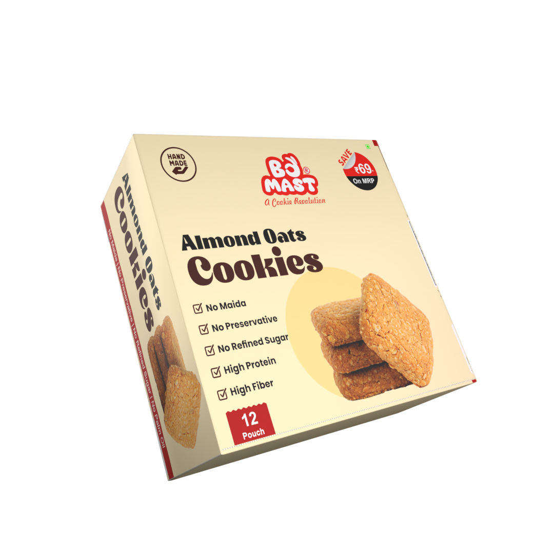 Almond Oats Cookies 12 Pouch (24 Cookie) Box