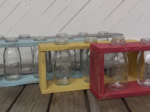 Milk Bottle Vases Reclaimedinlove