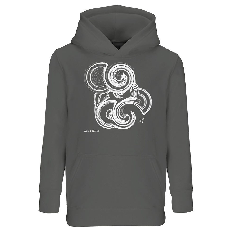 Thumbnail: Blue Wave Hoodie, design by Lieve de Geus (recycled blend, kids, unisex)