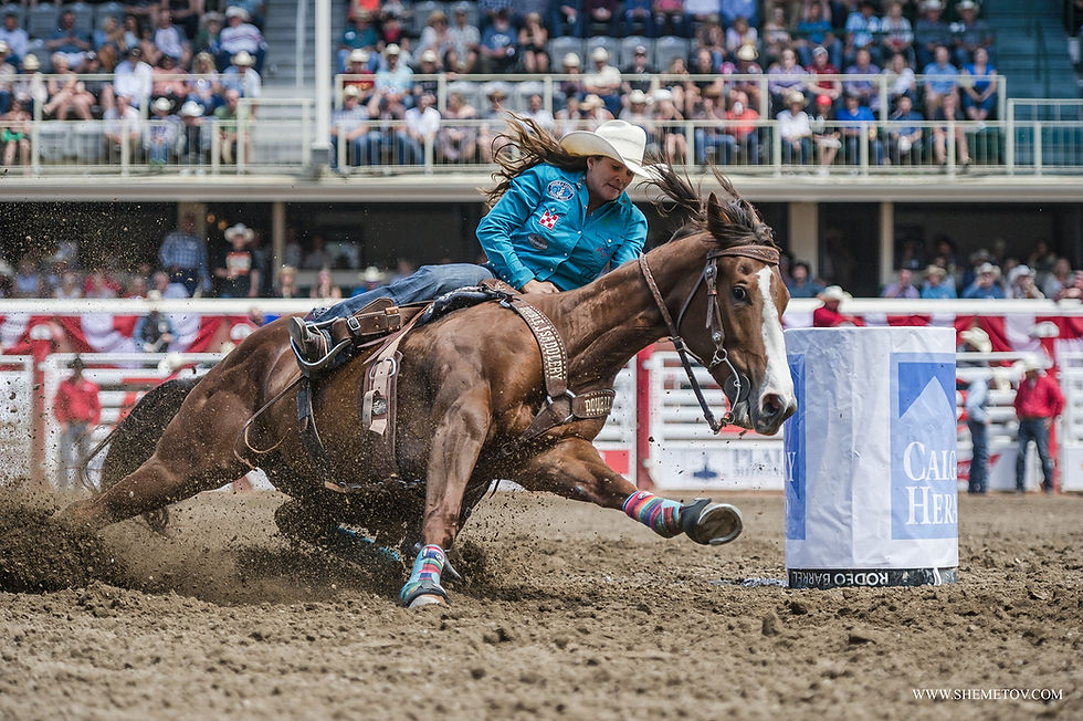 Calgary Stampede. Barrel Racing