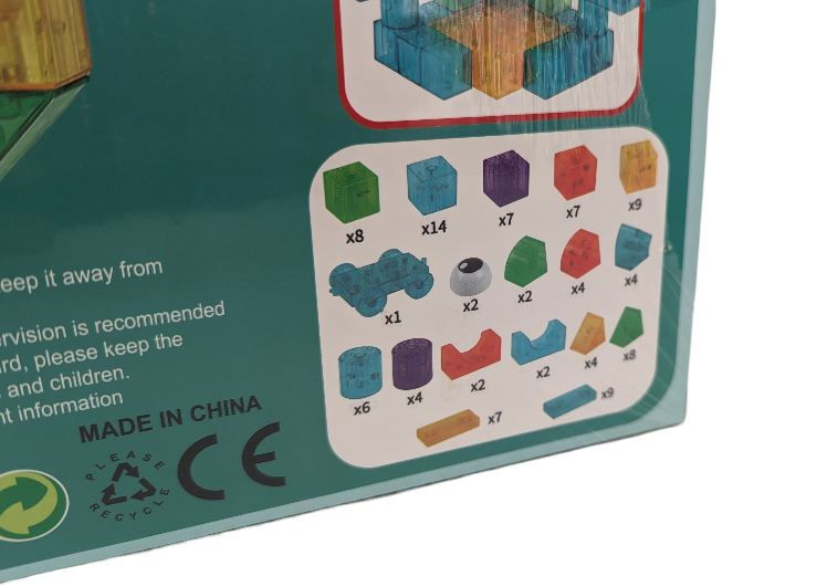 Thumbnail: 100 pc set of  magnetic building blocks magnetic blocks for kids age 3+ years