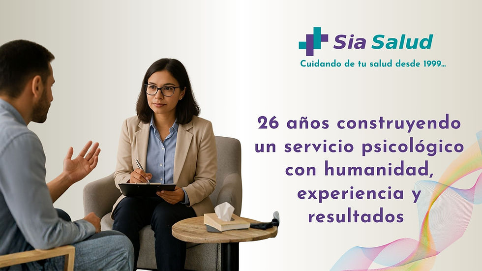 26 años construyendo un servicio psicológico  con humanidad, experiencia  y resultados 