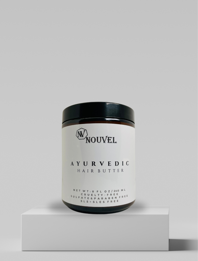 Thumbnail: Nouvel Ayurvedic Hair Butter in a jar with label, showcasing premium, natural design and highlighting