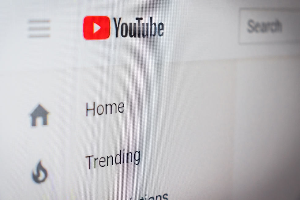 YouTube home page