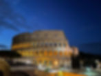 Night view of the Colosseum in Rome, Italy
