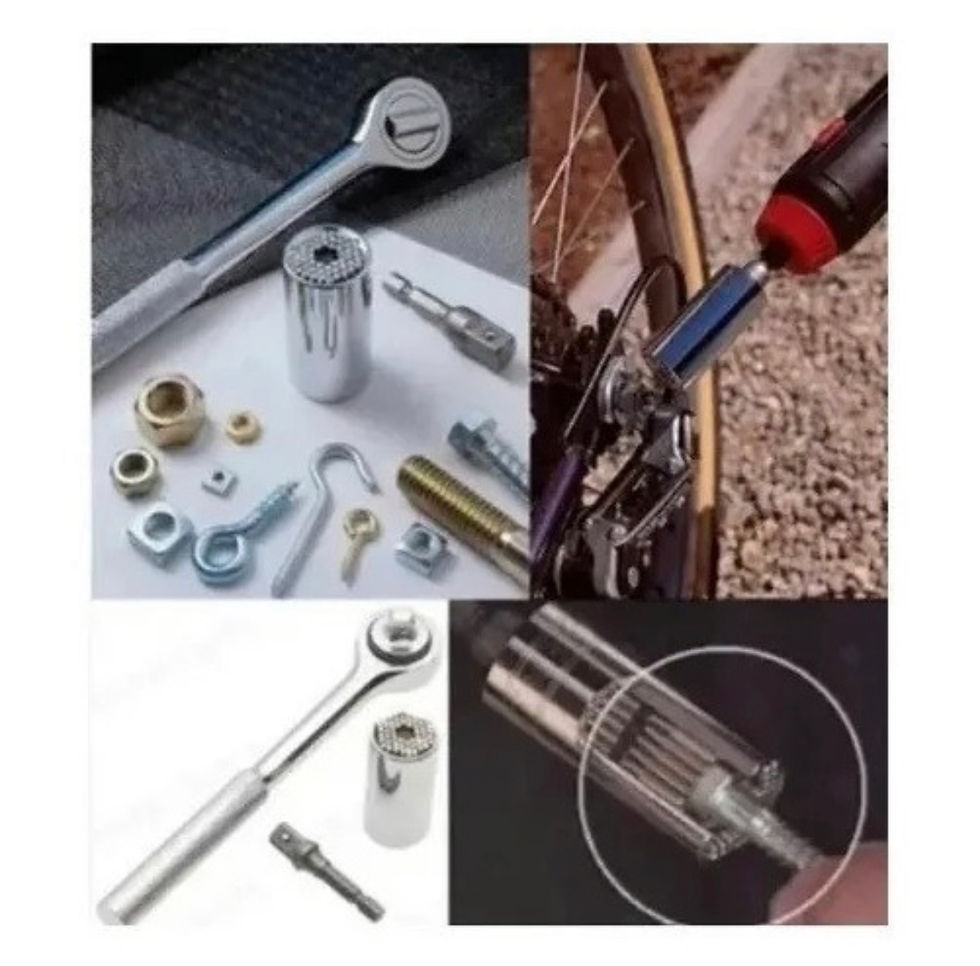 Miniatura: Dado universal de 7 -19 mm + adaptador para taladro 