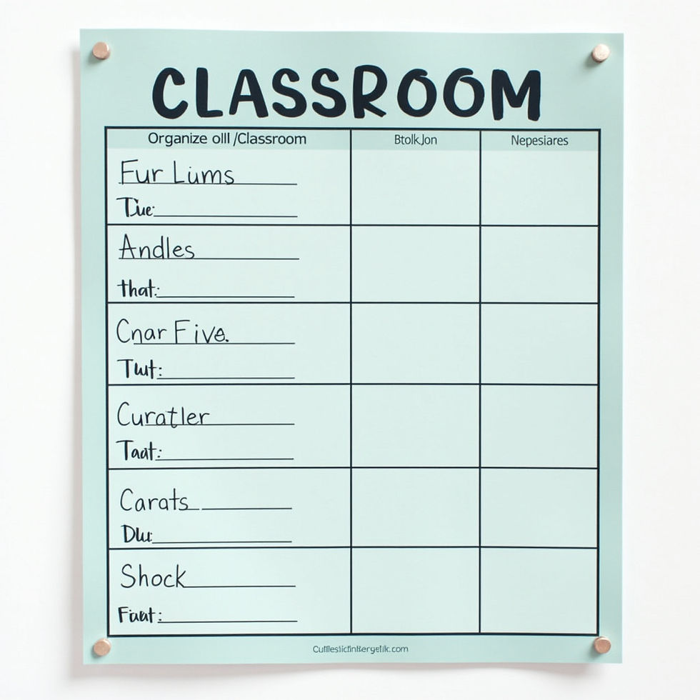 Classroom Job Chart
