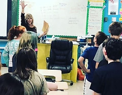 Marrielle teaching 5th graders in Tennessee