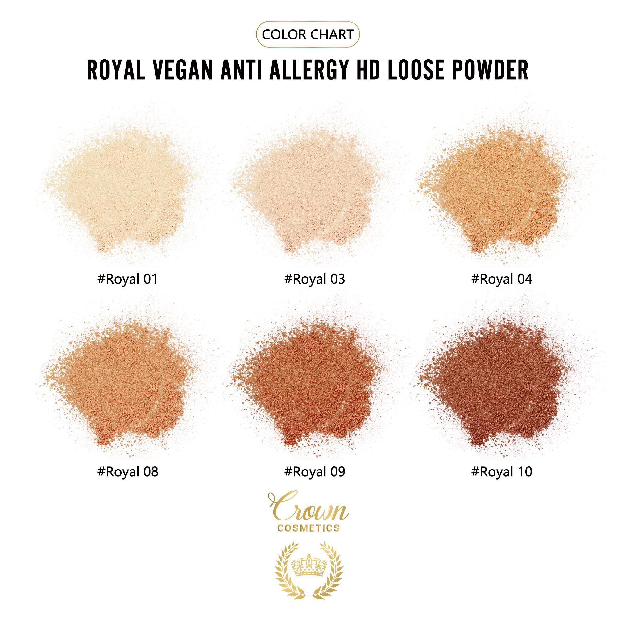 Royal Vegan Anti Allergy HD Loose Powder, Gentle, Soothing, Foundation