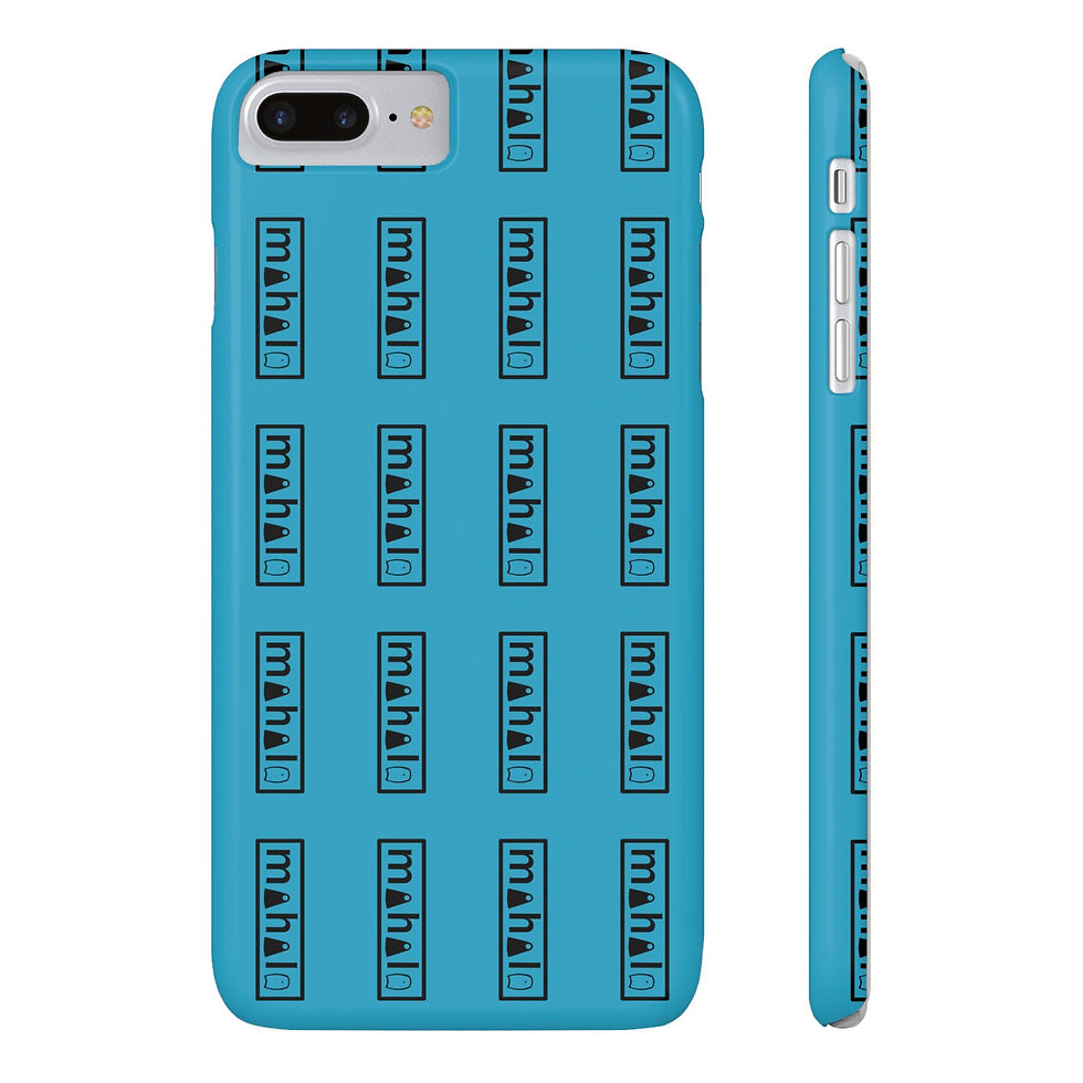 Thumbnail: Blue mahalo Slim Phone Cases