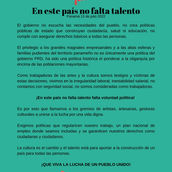 En este país no falta talento - Asociación cultural Fémina.